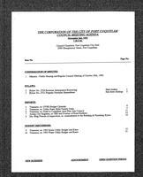   1992-11-02 - City of Port Coquitlam Council Meeting - Agenda and Minutes   