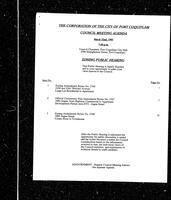 1993-03-22 - City of Port Coquitlam Council Meeting - Agenda