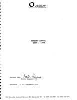 RAPPORT ANNUEL - FFCB, 1998-1999