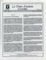 LE TRAIT D'UNION CULTUREL, 1992