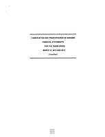 ÉTATS FINANCIERS - EN, 2013-2014