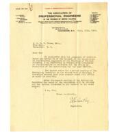 E.A. Wheatley's letter to Vance and a copy of Vance's reply letter to Wheatley