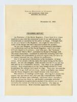 Social Register of Canada Progress Report and reply card