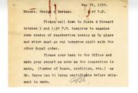 Correspondence and Certificate of City Analyst for Royal Party, no. 6142