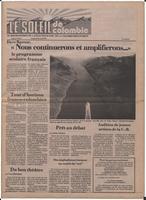 Le Soleil de Colombie, April 20, 1979