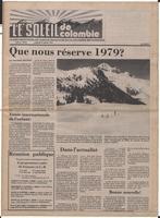 Le Soleil de Colombie, January 12, 1979