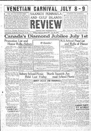 Saanich Peninsula And Gulf Islands Review Thu, June 30, 1927 (Page 1)