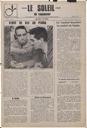 Le Soleil de Vancouver, July 11, 1969, page 1