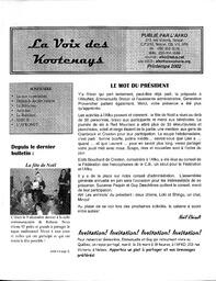   LA VOIX DES KOOTENAYS, 2002   , page 1