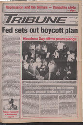   The Pacific Tribune - Wednesday, August 12, 1987   , page 1