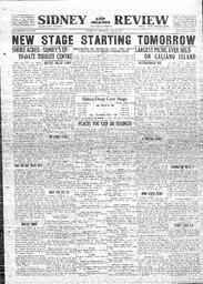 Sidney And Islands Review Thu, July 30, 1925 (Page 1)