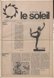 Le Soleil de Vancouver, March 19, 1971, page 1