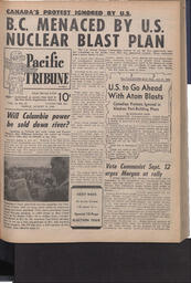   The Pacific Tribune - Friday, August 19, 1960   , page 1
