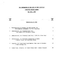 1992-05-25 - City of Port Coquitlam - Committee - Agenda