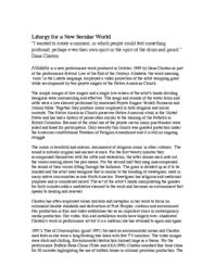 Liturgy for a New Secular World