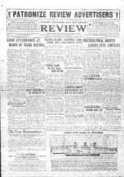 Saanich Peninsula And Gulf Islands Review Wed, July 20, 1932 (Page 1)
