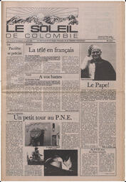 Le Soleil de Colombie, August 24, 1984, page 1