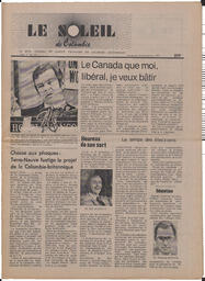 Le Soleil de Colombie, November 14, 1975, page 1