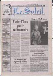 Le Soleil de Colombie-Britannique, November 1, 1996, page 1
