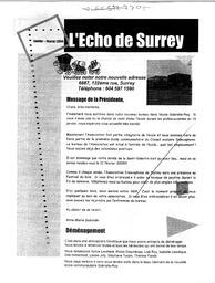   L'ÉCHO DE SURREY, 2004   , page 1