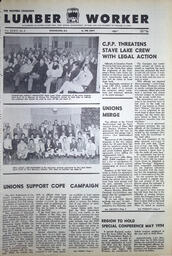   The Western Canadian Lumber Worker, Vol. XXXVI, No. 8, 2nd Issue Apr. 1967   , page 1