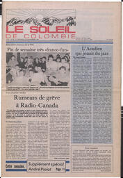 Le Soleil de Colombie, November 28, 1986, page 1