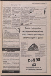 Le Soleil de Colombie, November 11, 1988, page 17