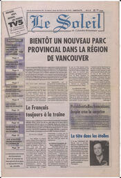 Le Soleil de Colombie-Britannique, April 28, 1995, page 1
