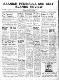 Saanich Peninsula And Gulf Islands Review Wed, October 8, 1941 (Page 1)