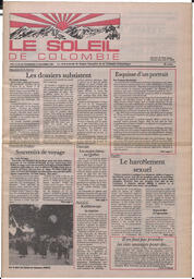 Le Soleil de Colombie, October 11, 1985, page 1