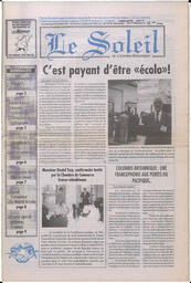 Le Soleil de Colombie-Britannique, April 5, 1996, page 1