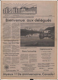 Le Soleil de Colombie, June 22, 1979, page 1