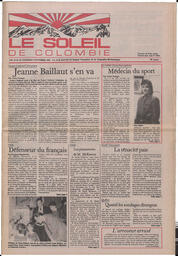 Le Soleil de Colombie, November 8, 1985, page 1