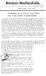   BONJOUR MAILLARDVILLE, 1988   , page 1