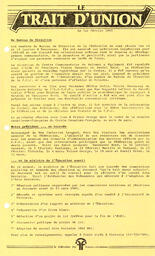   LE TRAIT D'UNION, 1985   , page 1