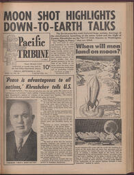   The Pacific Tribune - Friday, September 18, 1959   , page 1
