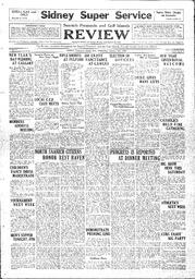 Saanich Peninsula And Gulf Islands Review Wed, January 9, 1935 (Page 1)