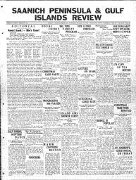 Saanich Peninsula And Gulf Islands Review Wed, December 2, 1936 (Page 1)
