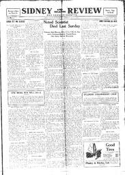 Sidney And Islands Review Thu, July 22, 1920 (Page 1)